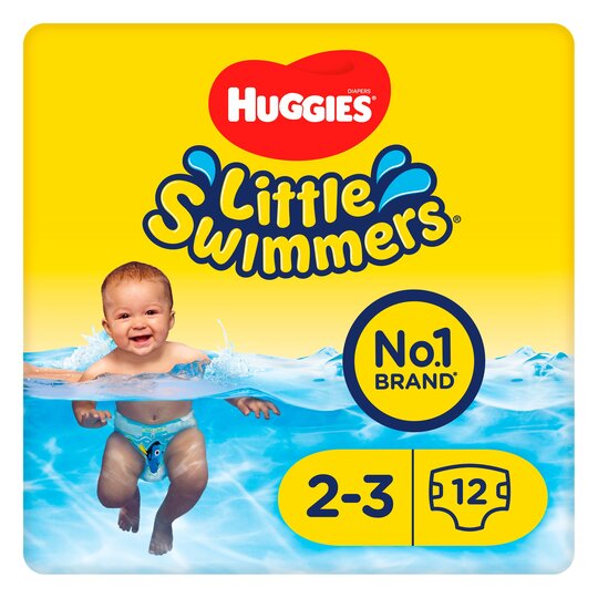 3 à 8 kg 100 pezzi Huggies Little Swimmers S Lot de 8 paquets de 12 couches Taille 2-3 